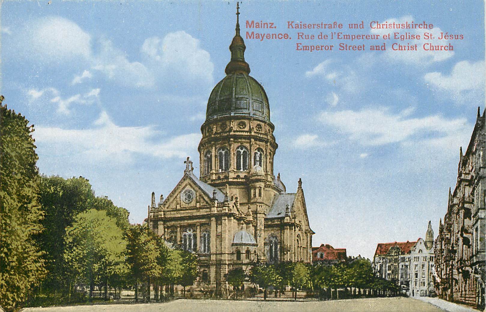 CPA Mainz Kalserstrasse und Christuskirche