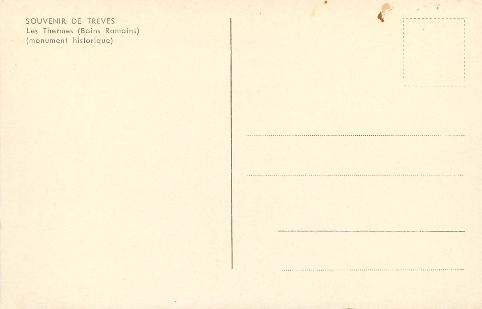 Les Thermes (Bains Romains) — Treves — Souvenir — Reverso