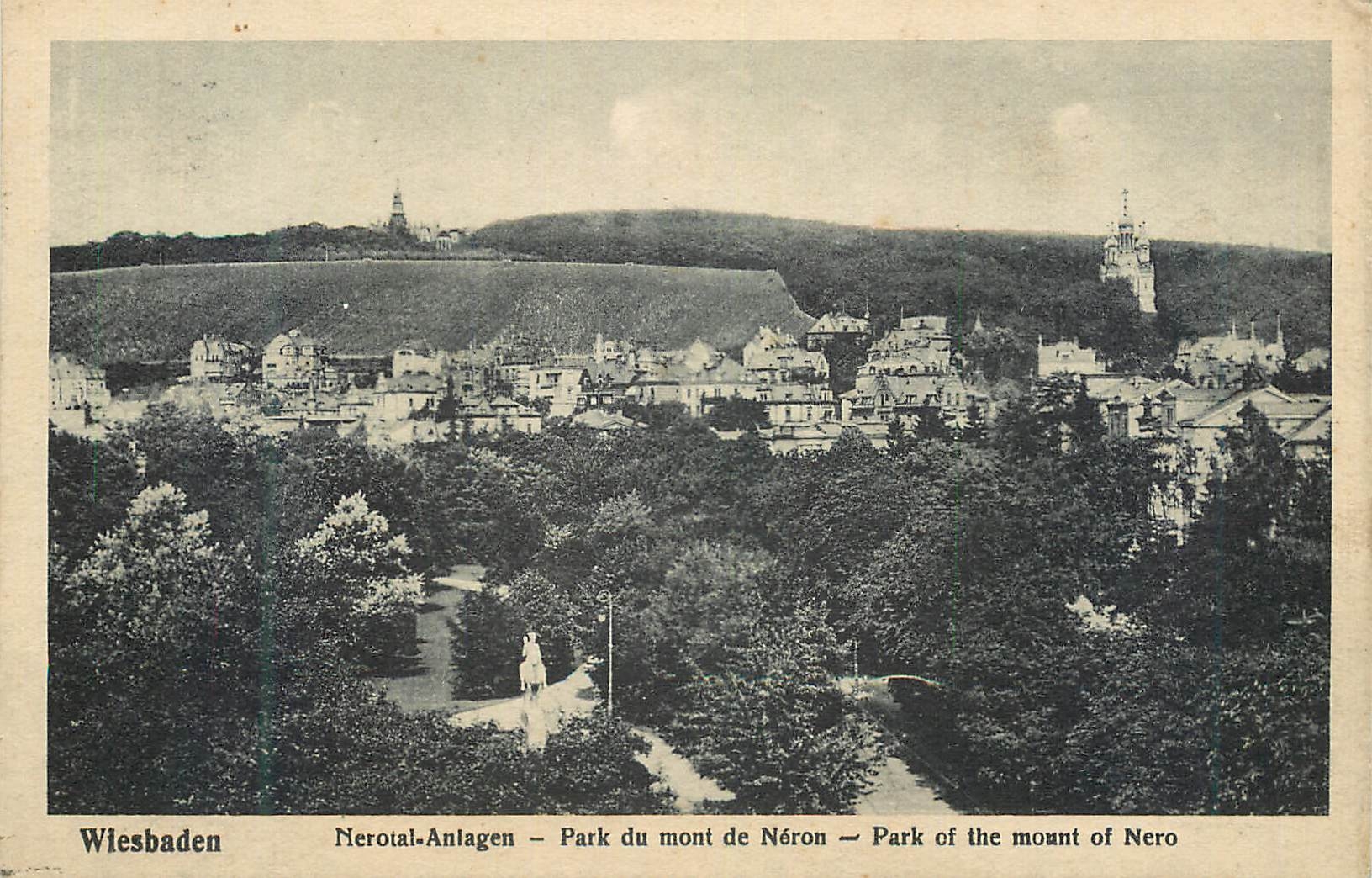 CPA Wiesbaden Nerotal Anlagen Park du mont de Neron