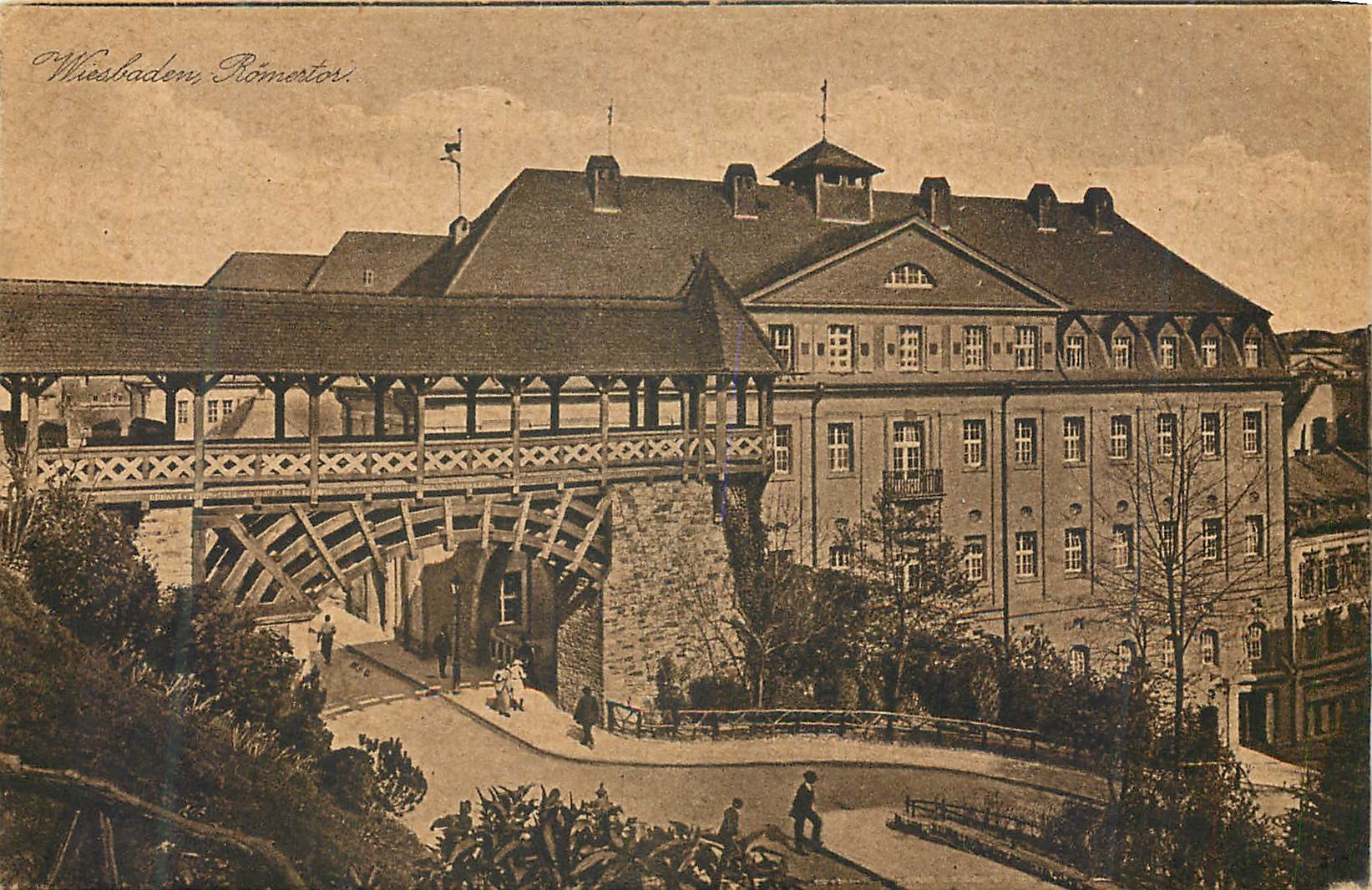 CPA Wiesbaden Romistor Porte Romaine