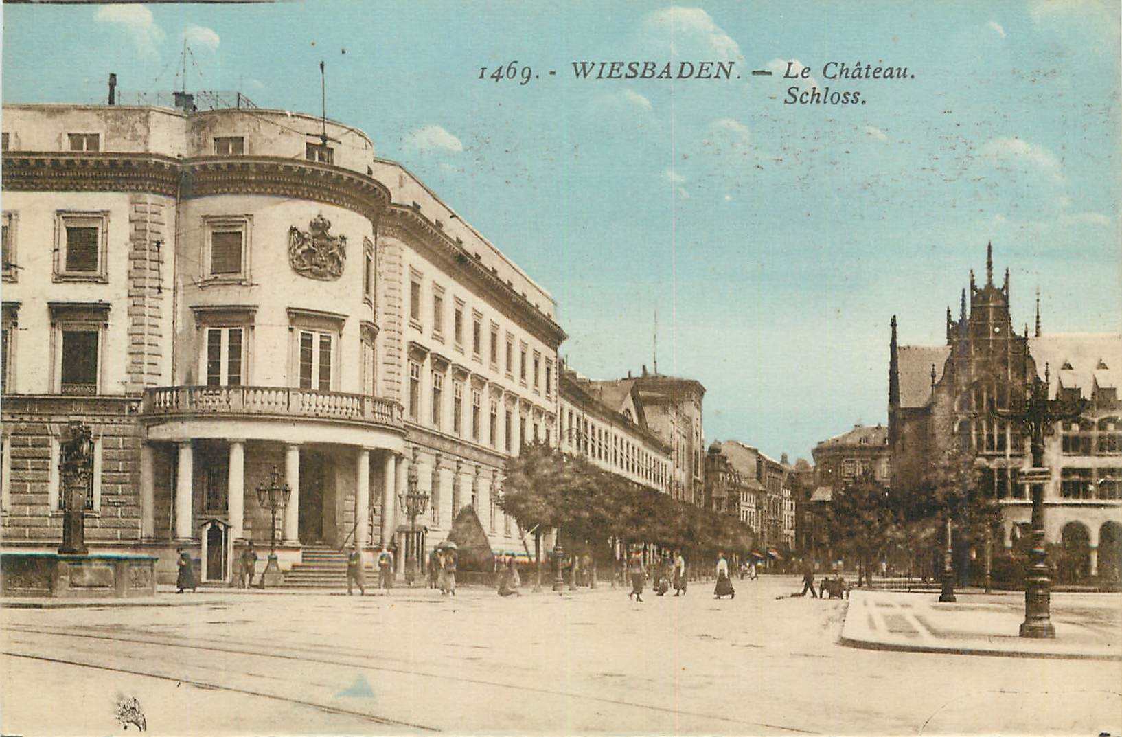 CPA Wiesbaden Le Chateau Schloss