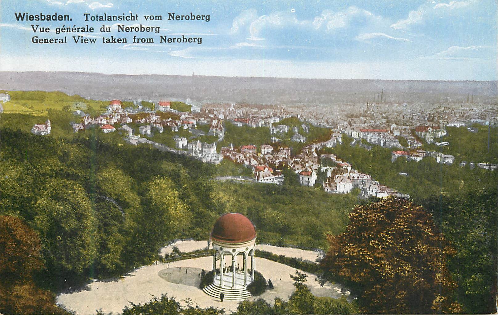 CPA Wiesbaden Vue generale du Neroberg