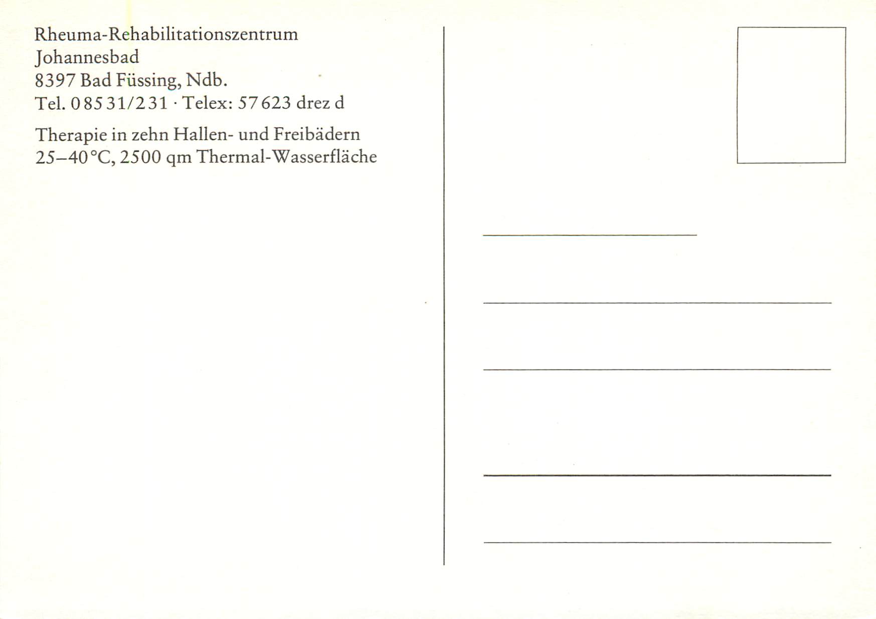 CPM Rheuma Rehabilitationszentrum Johannesbad Bad Fussing — Back