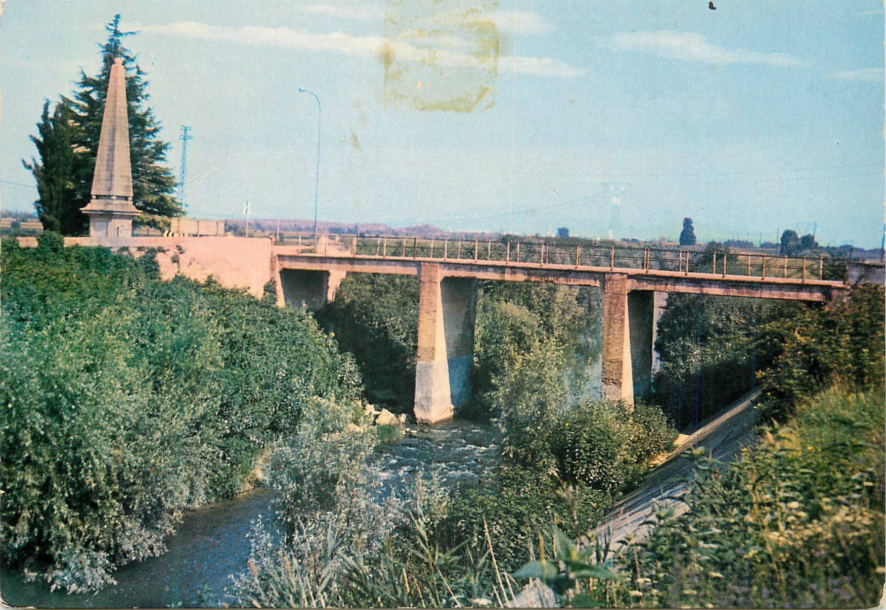 CPM Arcole Verona Storico ponte con Monumento Napoleonico a ricordo della Battaglia du Arcole