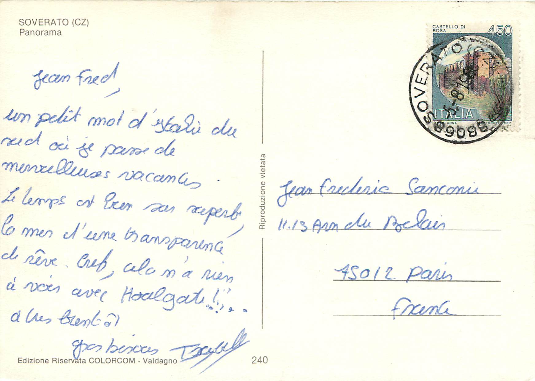 CPM Soverato Cz Panorama — Rückseite