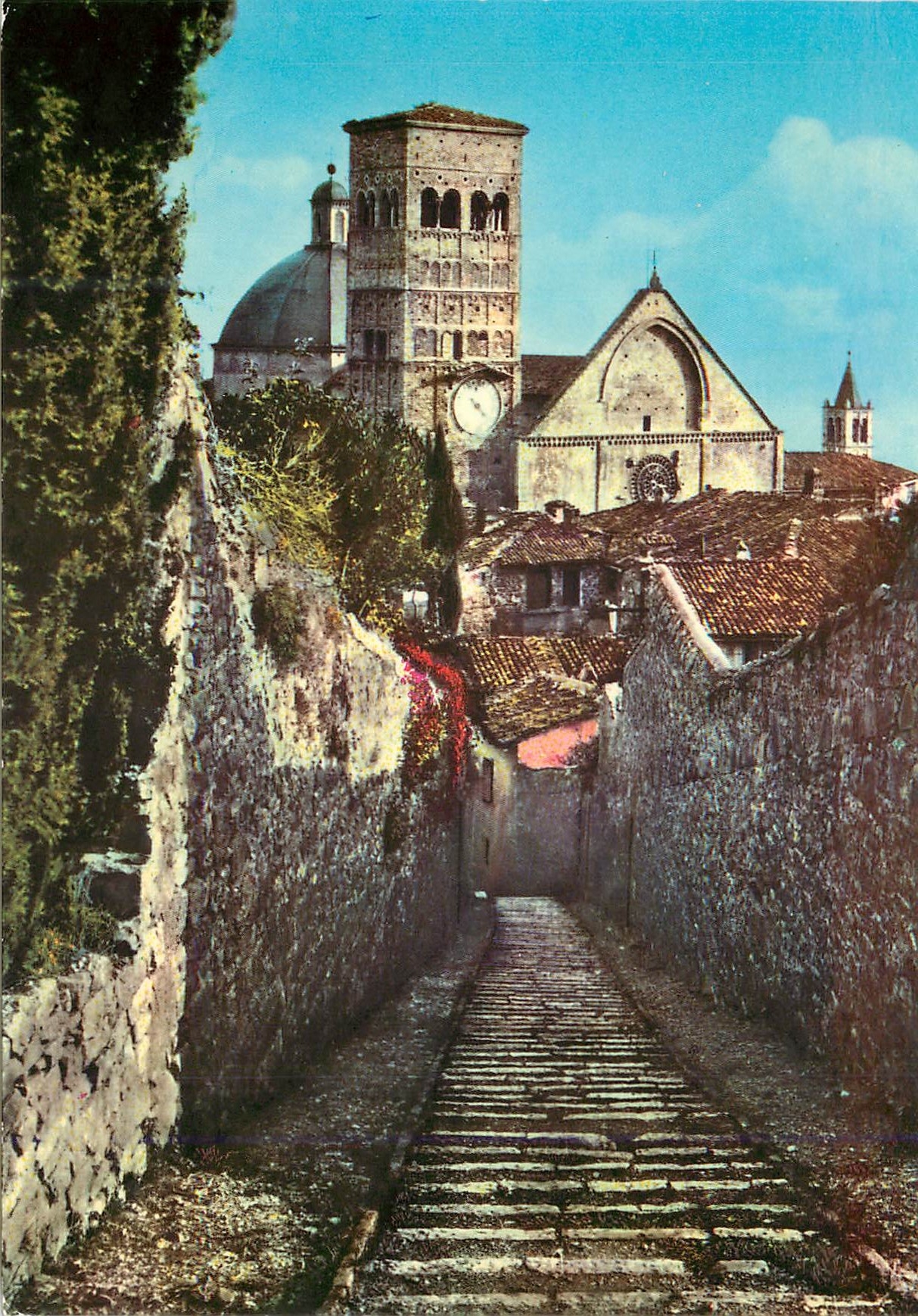 CPM Assisi Rue medievale et S Rufino