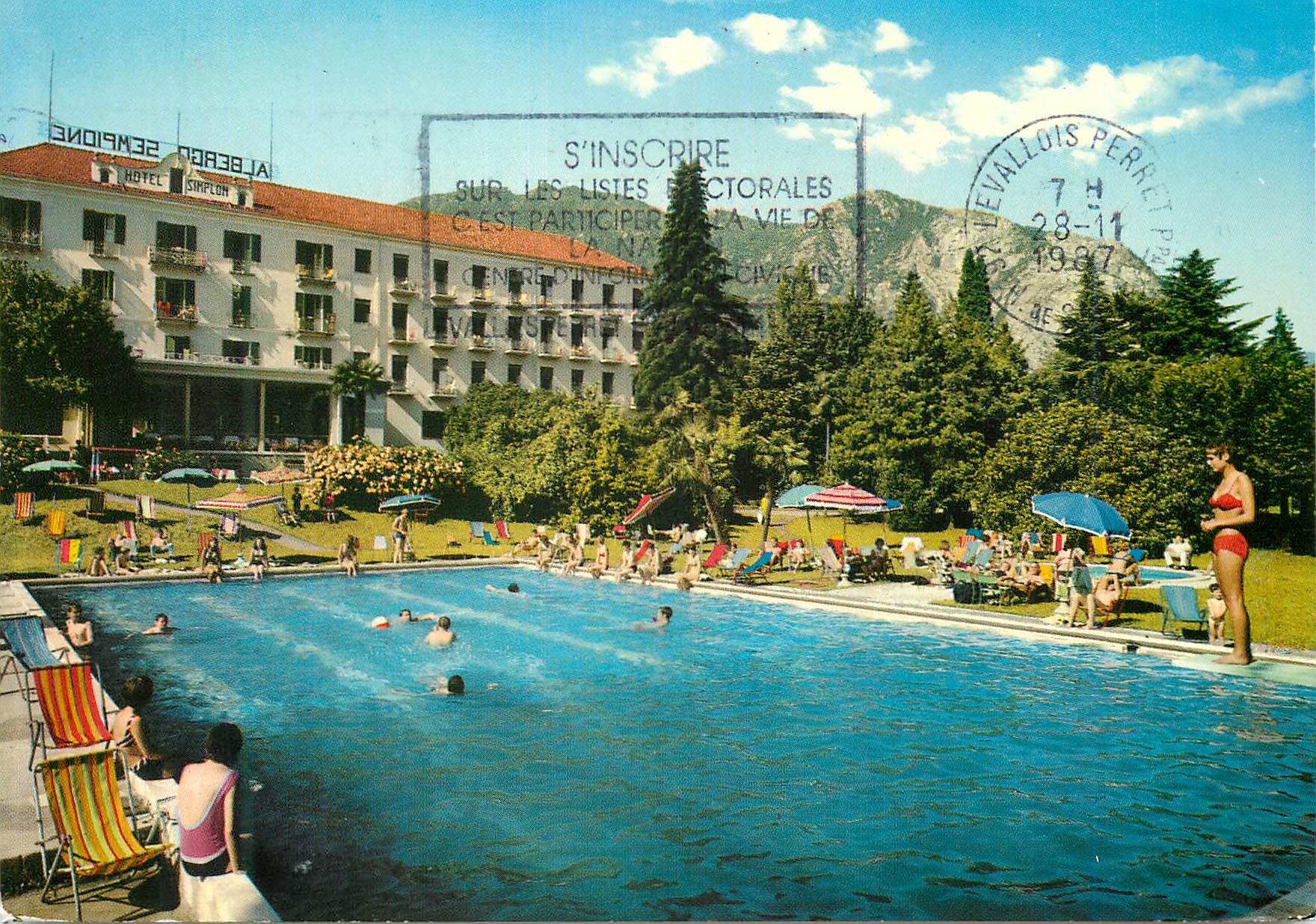 CPM Hotel Simplon Baveno Lago Maggiore Italy Dir Zacchera