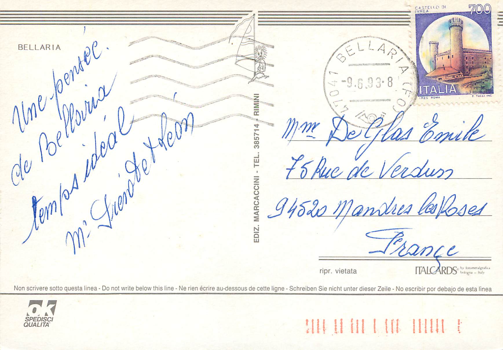 CPM Bellaria — Rückseite