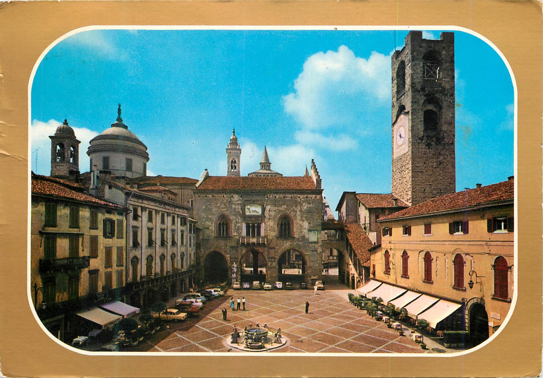CPM Bergamo Ville Superieure Vieille Place Hotel de Ville