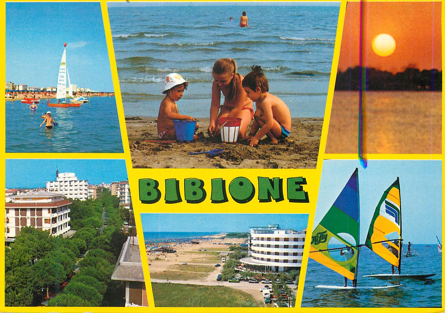 CPM Bibione Vue de la mer et de la plage Coucher de soleil a Pineda