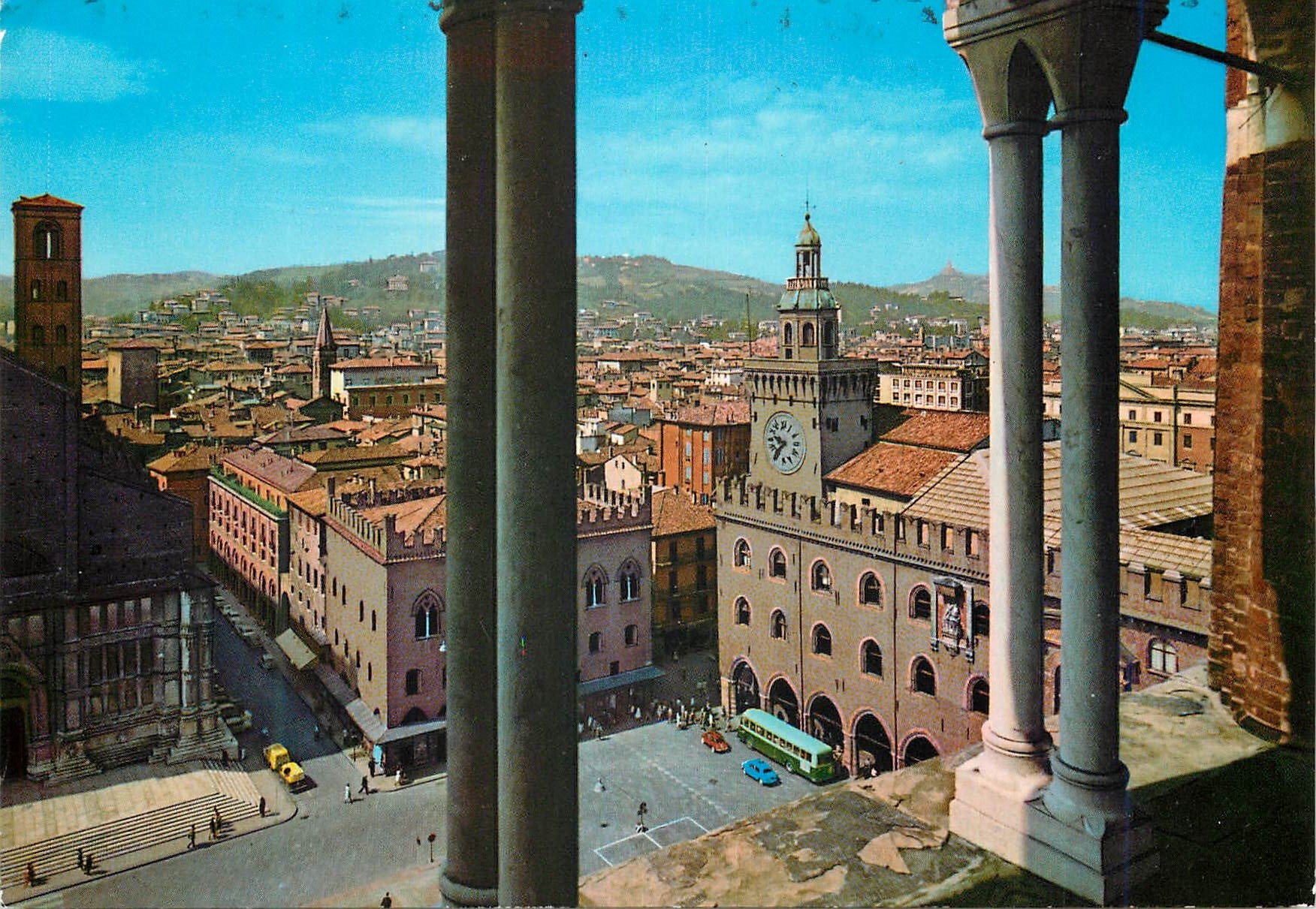 CPM Bologna Panorama vu de la Tour du Palais du Maire
