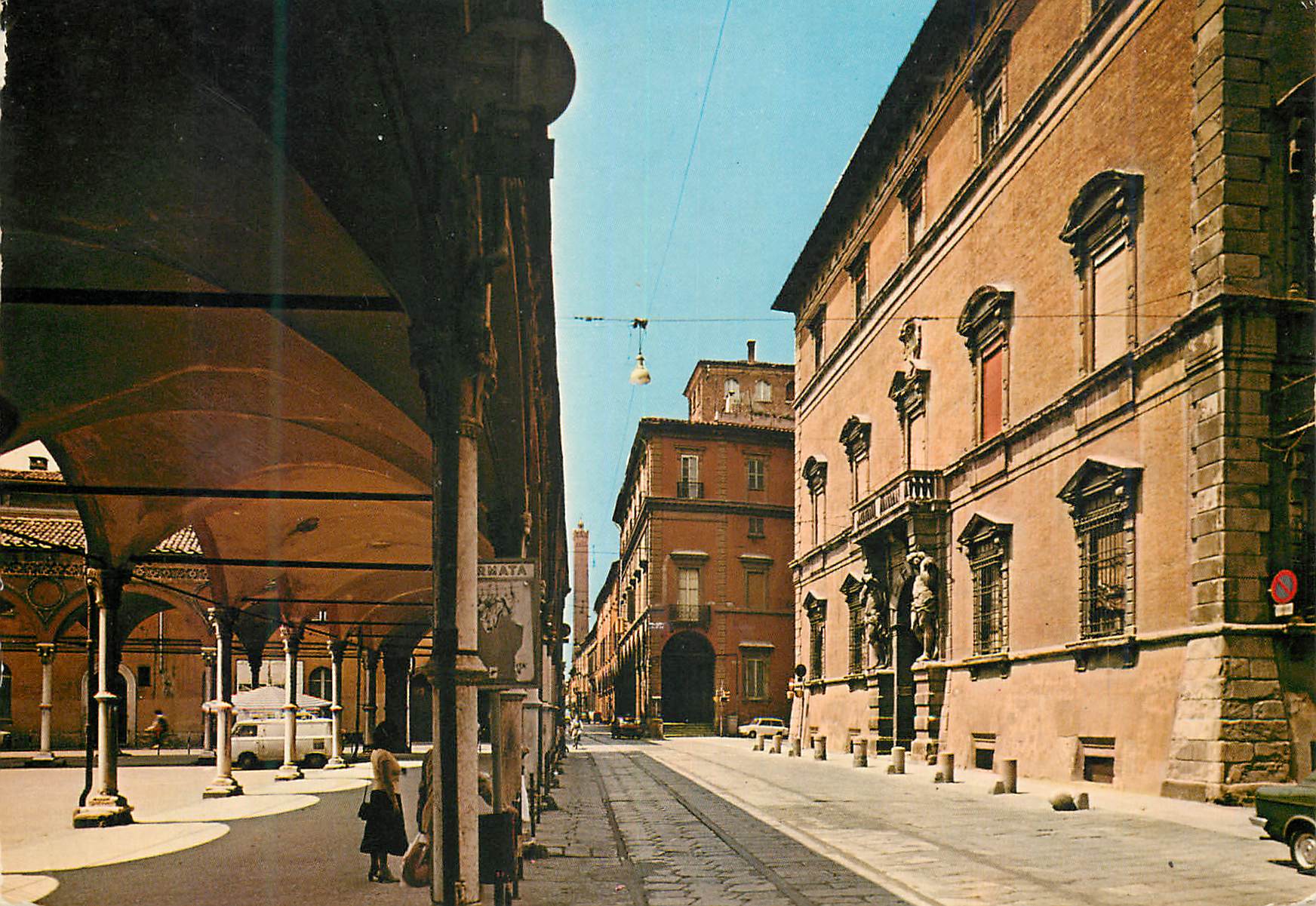 CPM Bologna Palais Davia Bargellini Rue Maggiore