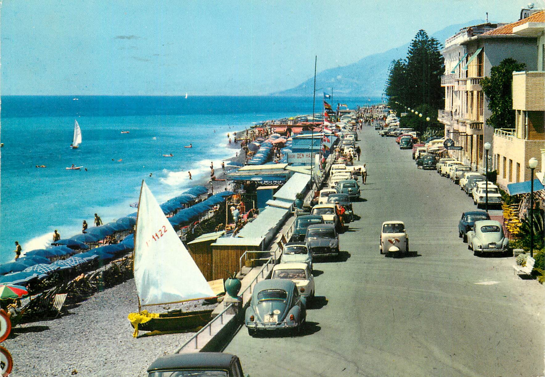 CPM Bordighera Promenade le long de la mer