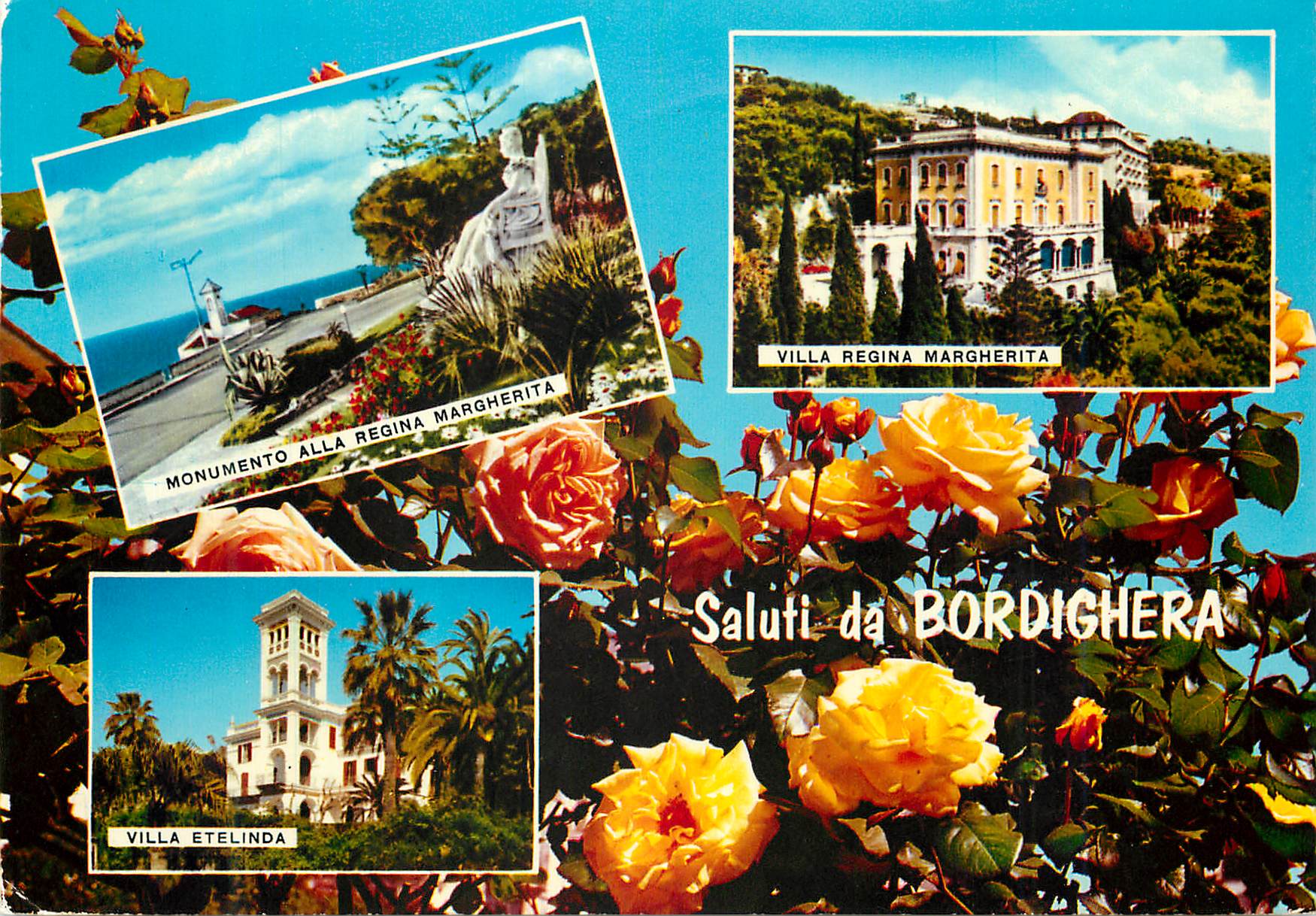 CPM Riviera dei Flori Grusse aus Bordighera