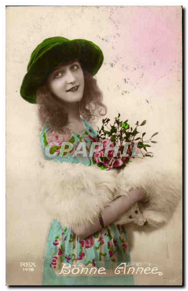 CPA Fantaisie Femme Bonne annee