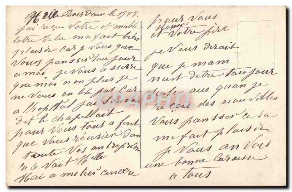 Jeune femme priant — Vierge Marie — éditeur REX n°415 — Verso