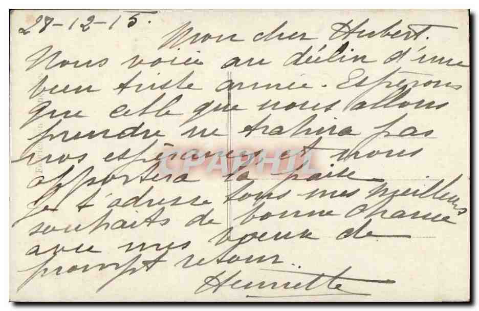 CPA FAntaisie Joyeuse Annee — Rückseite