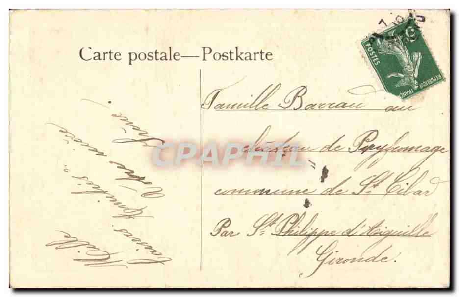 CPA FAntaisie Femme  — Rückseite