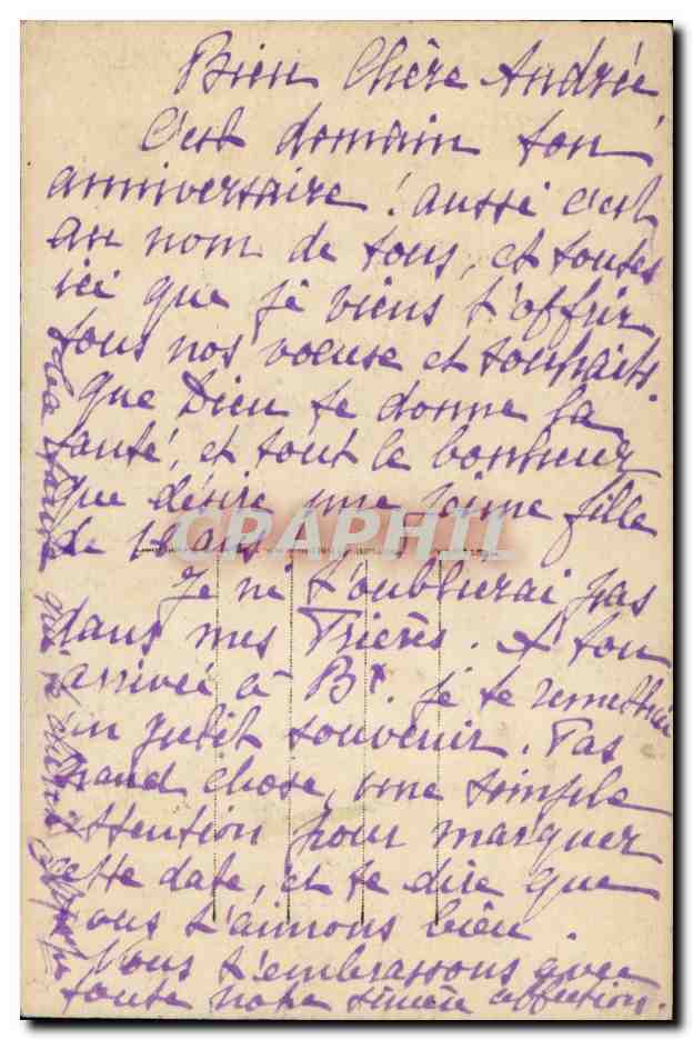 CPA FAntaisie Fleurs Bonne fete — Rückseite