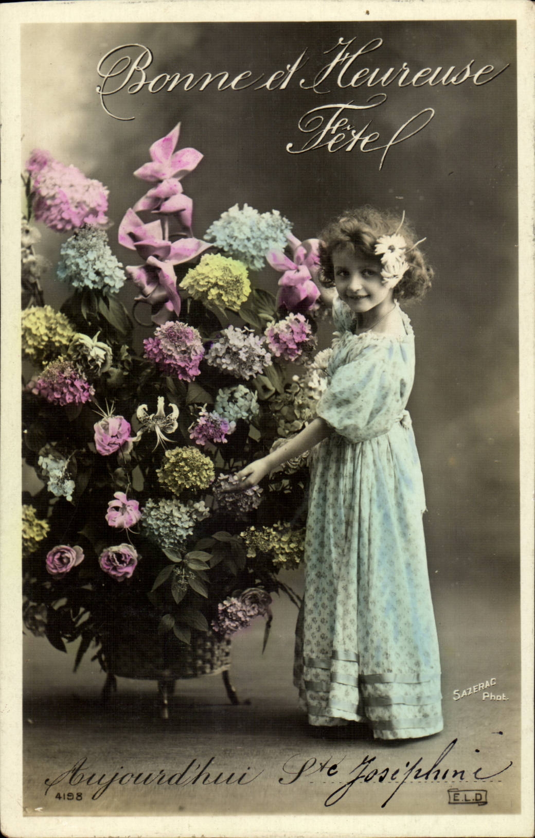 Mädchen mit Blumen — Sazerac Phot. — n°4198