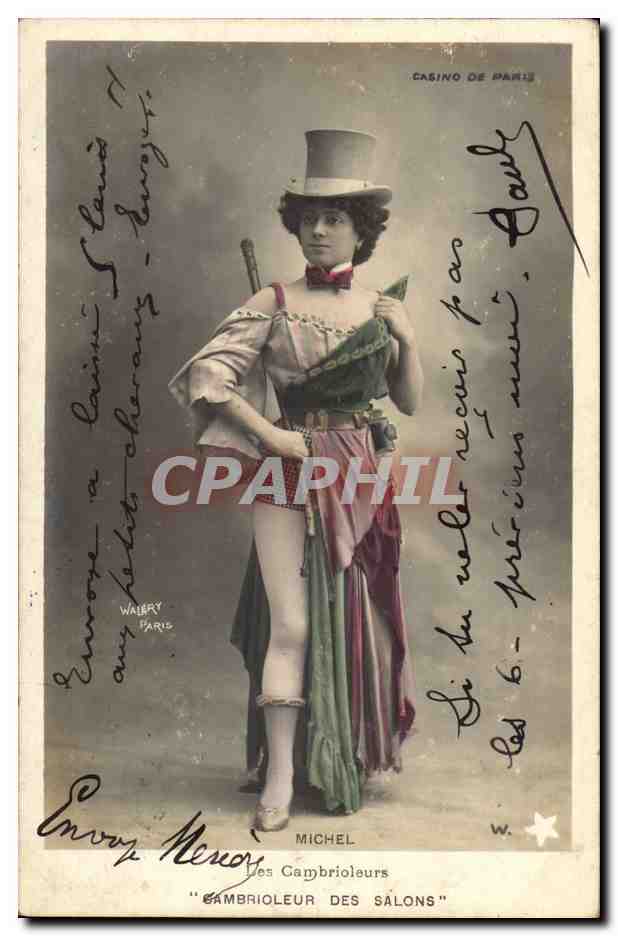 CPA FAntaisie Les cambrioleurs Cambrioleur des salons Femme CAsino de Paris Spectacle