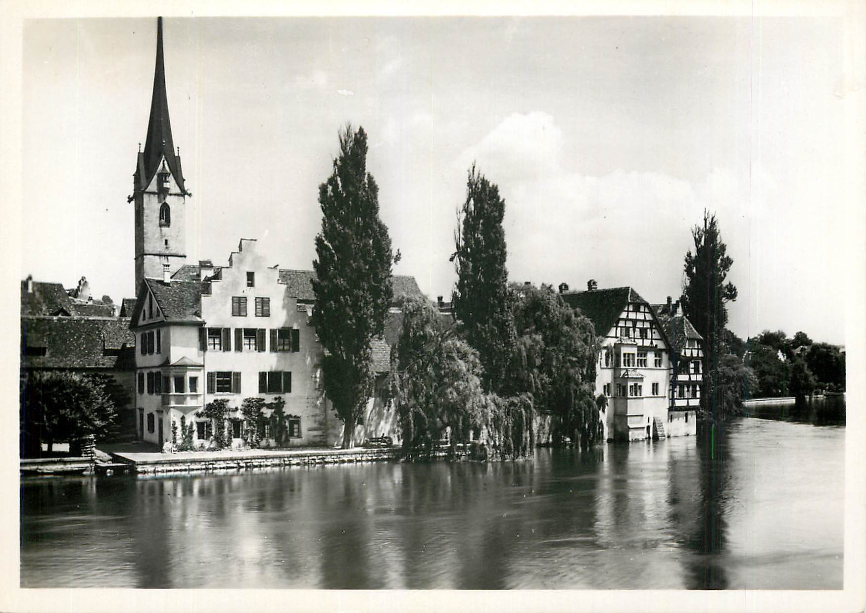 CPM Stein a Rh Kloster St Georgen gesarntansicht von der Rheinbrucke aus