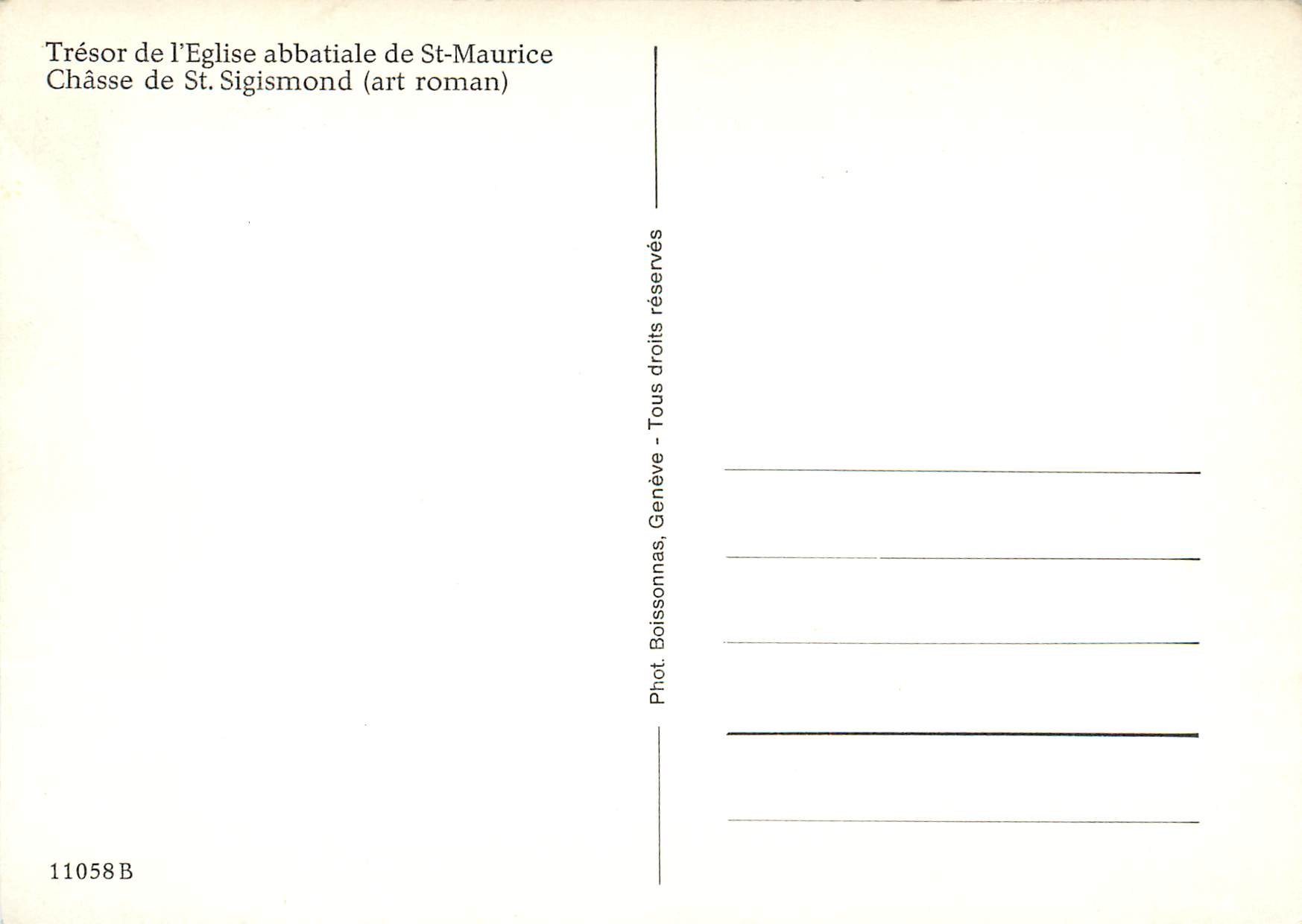 CPM Tresor de l'eglise abbatiale de St Maurice chasse de St sigismond (art roman) — Rückseite