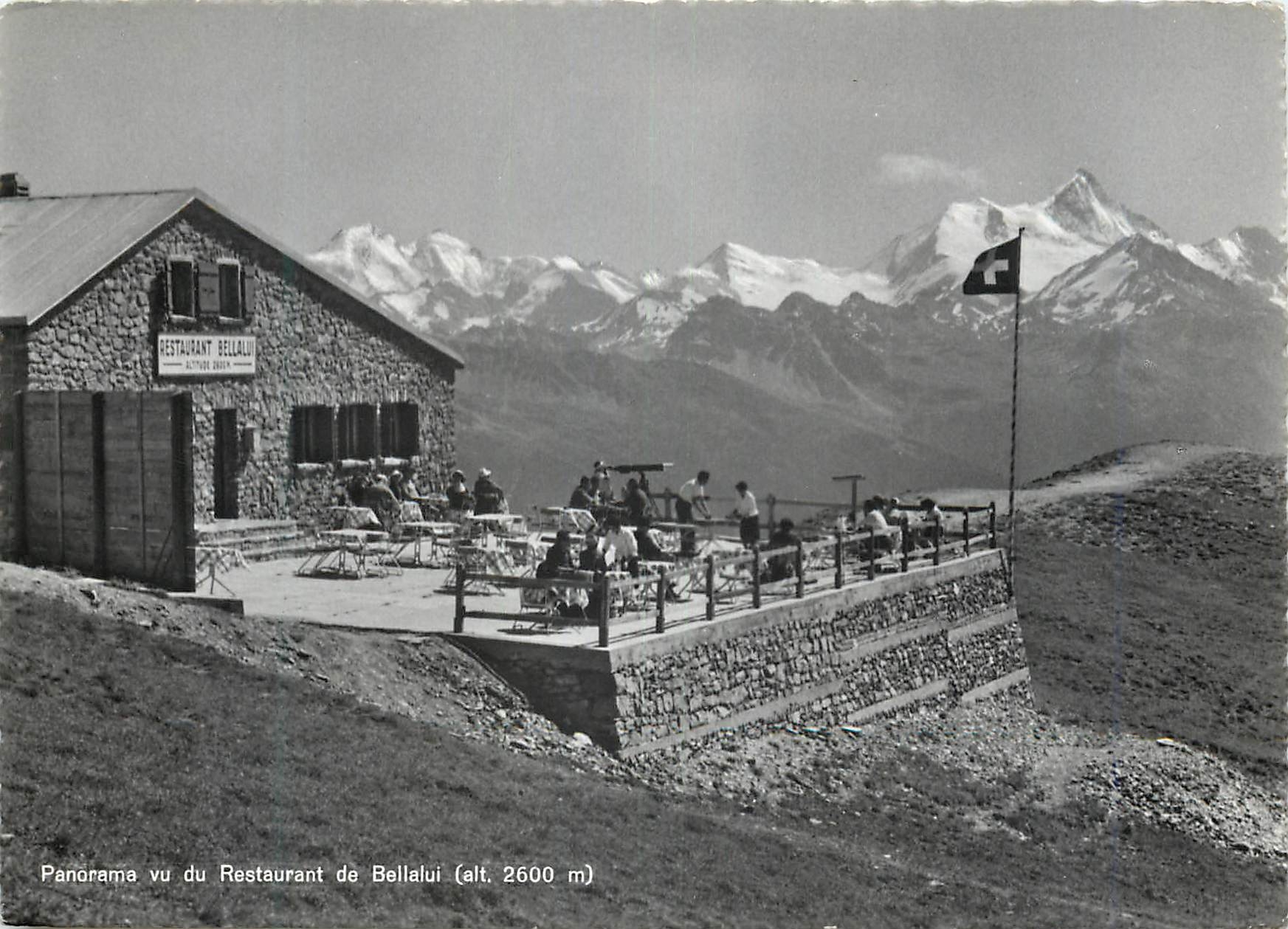 Panorama du Restaurant de Bellalui — alt. 2600 m — Photoglob-Wehrli S.A., Zurich