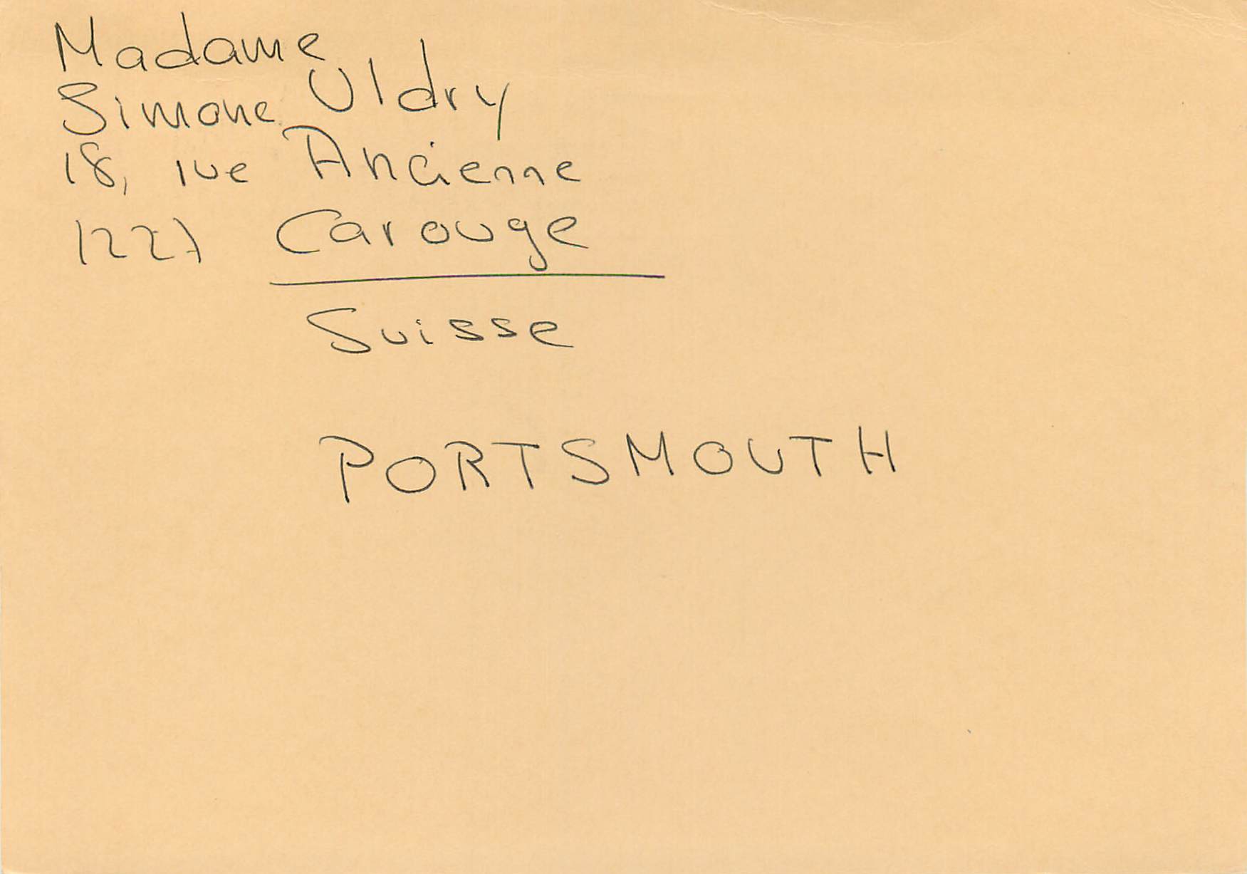Entier Postal Suisse 1991 pour Paris — Back