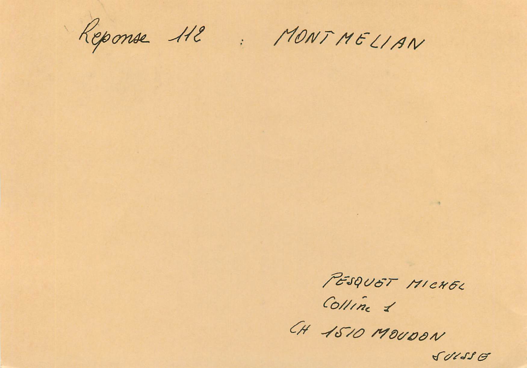 Entier Postal Suisse 1993 pour Paris — Back