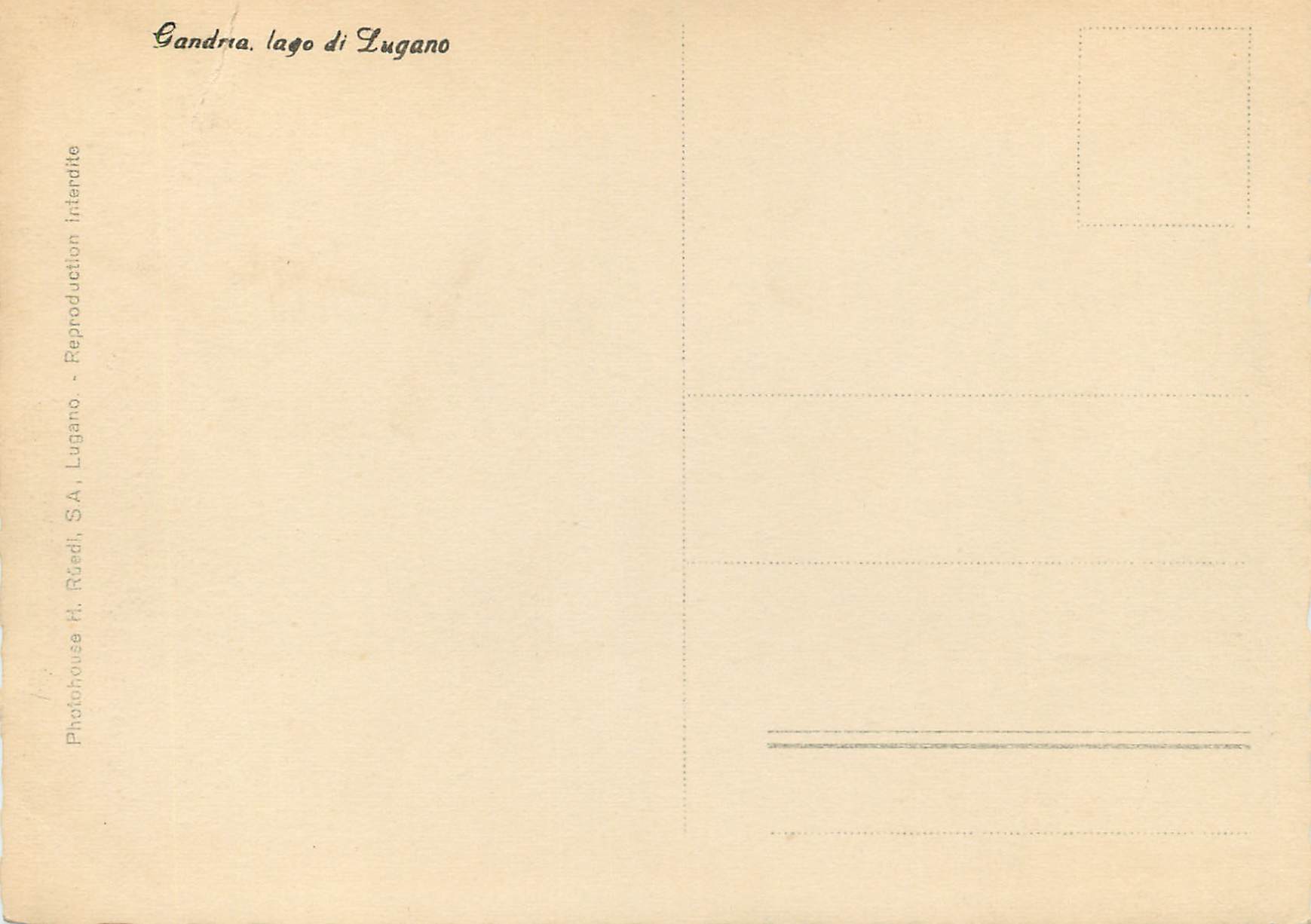 CPM Gandria Lago di Lugano — Rückseite