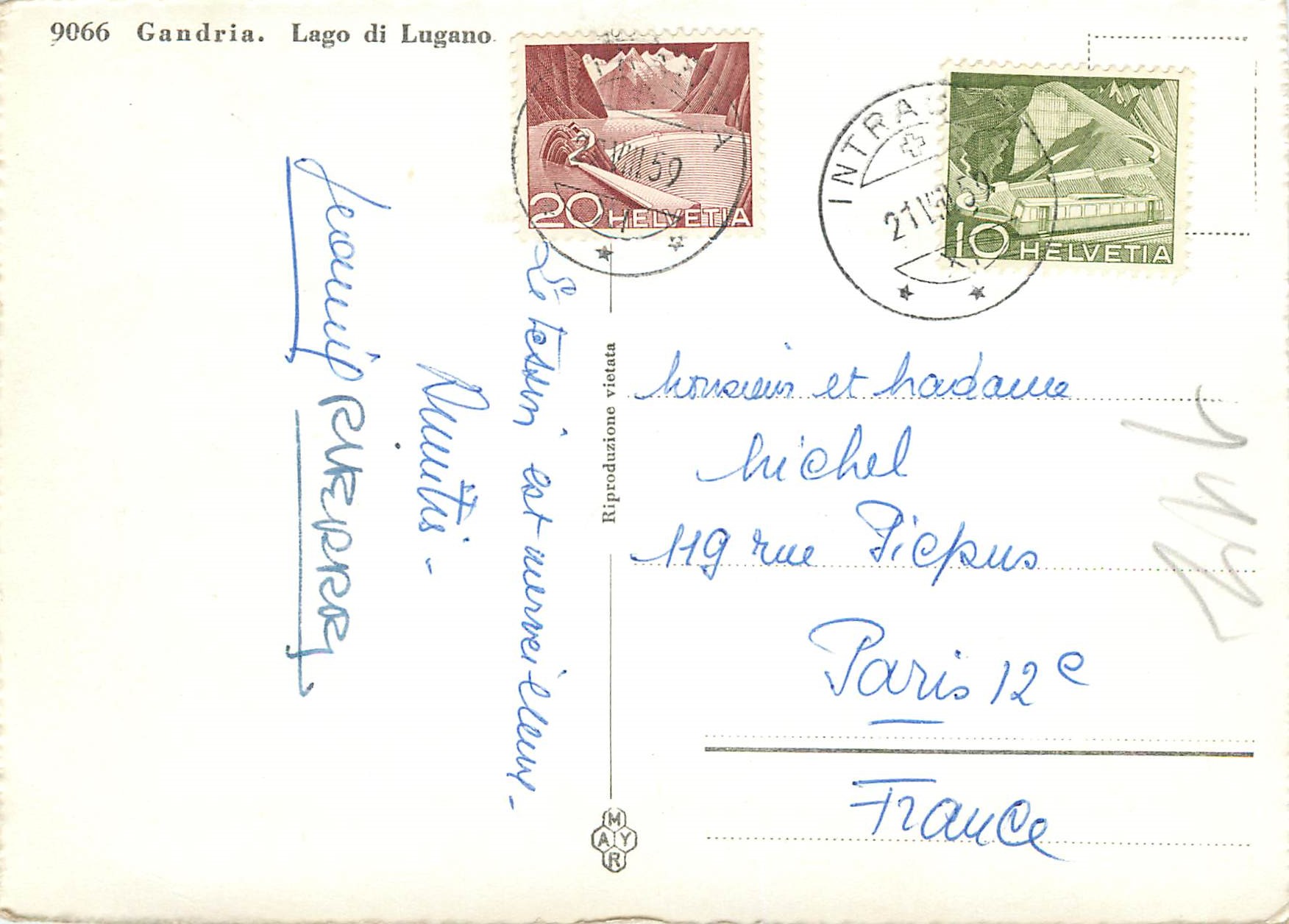 CPM Gandria Lago di Lugano — Rückseite