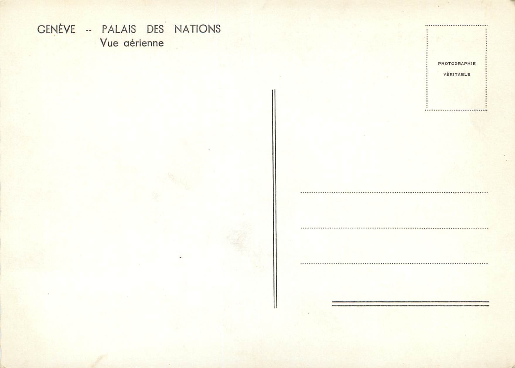 CPM Geneve Palais des Nations Vue aerienne — Rückseite