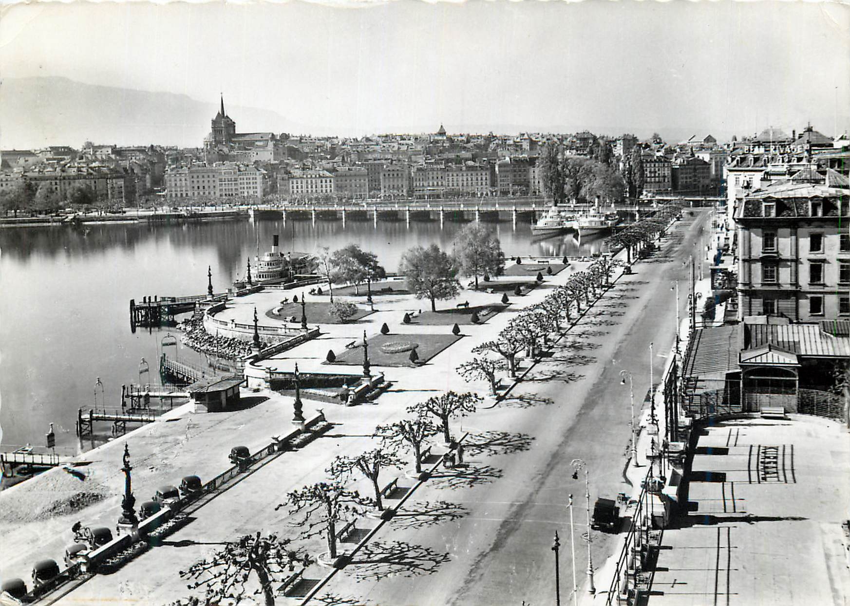 CPM Geneve Quai et Pont du Mont-Blanc