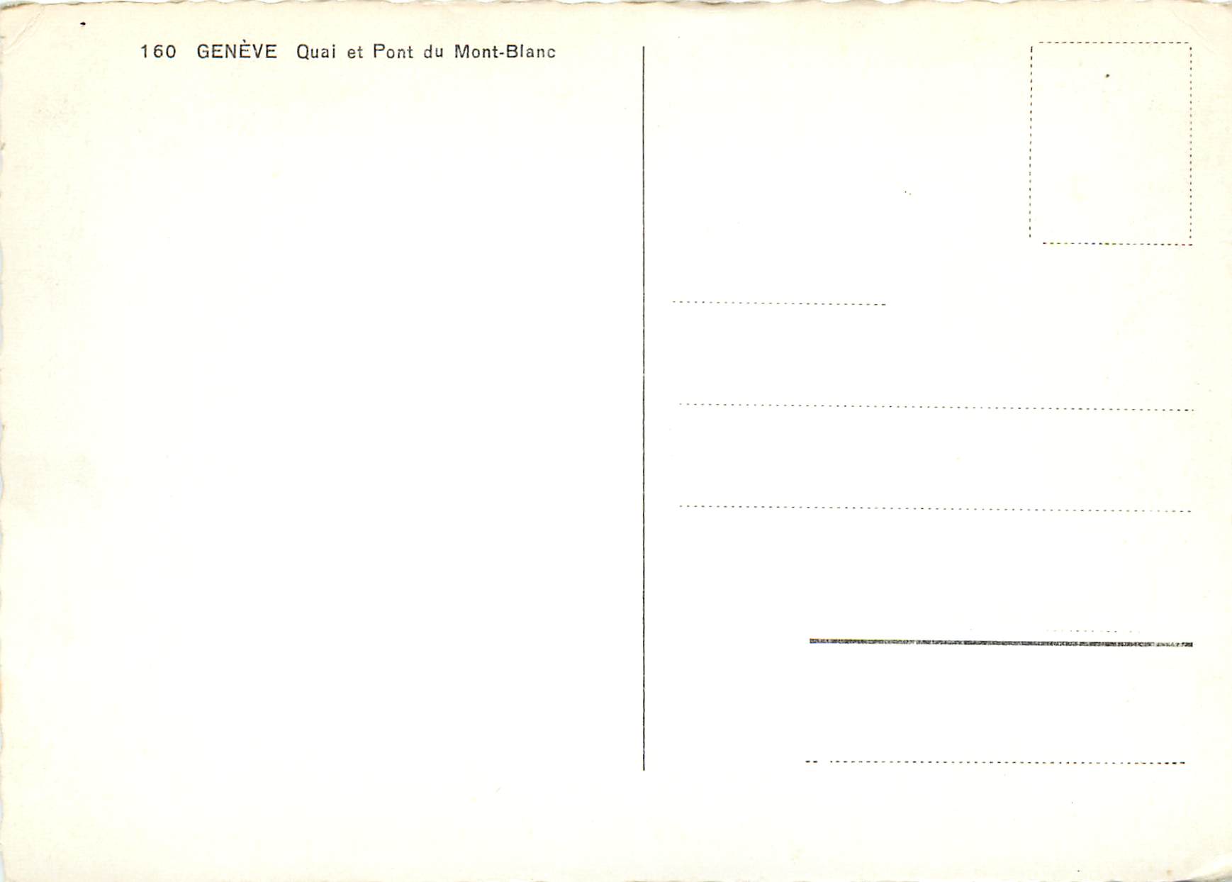CPM Geneve Quai et Pont du Mont-Blanc — Rückseite