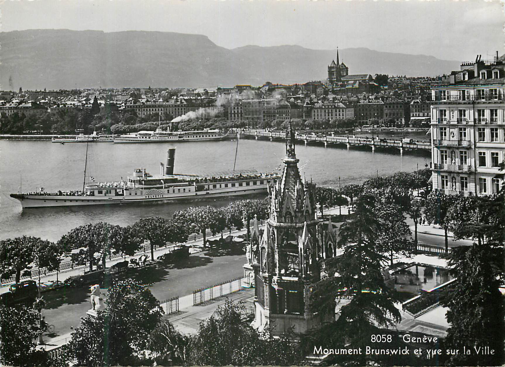 CPM Geneve Monument Brunswick et vue sur la Ville