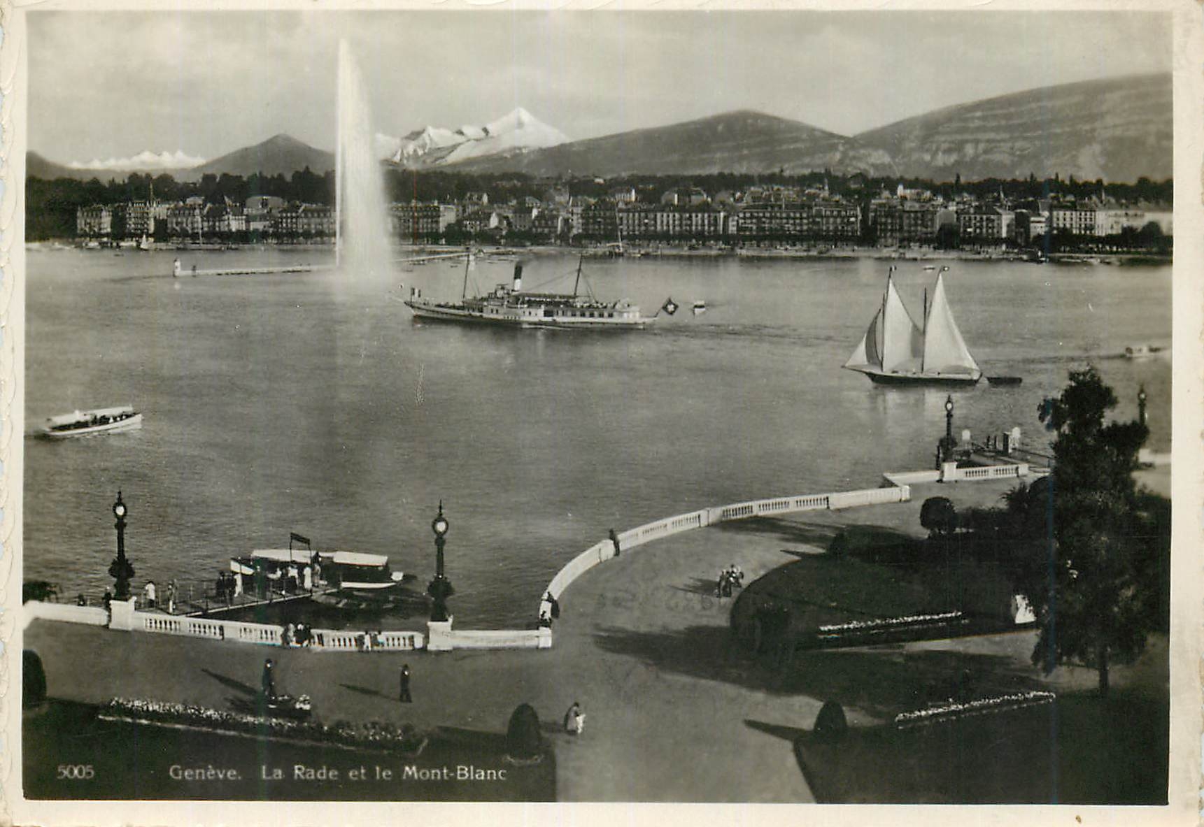CPM Geneve La Rade et le Mont-Blanc