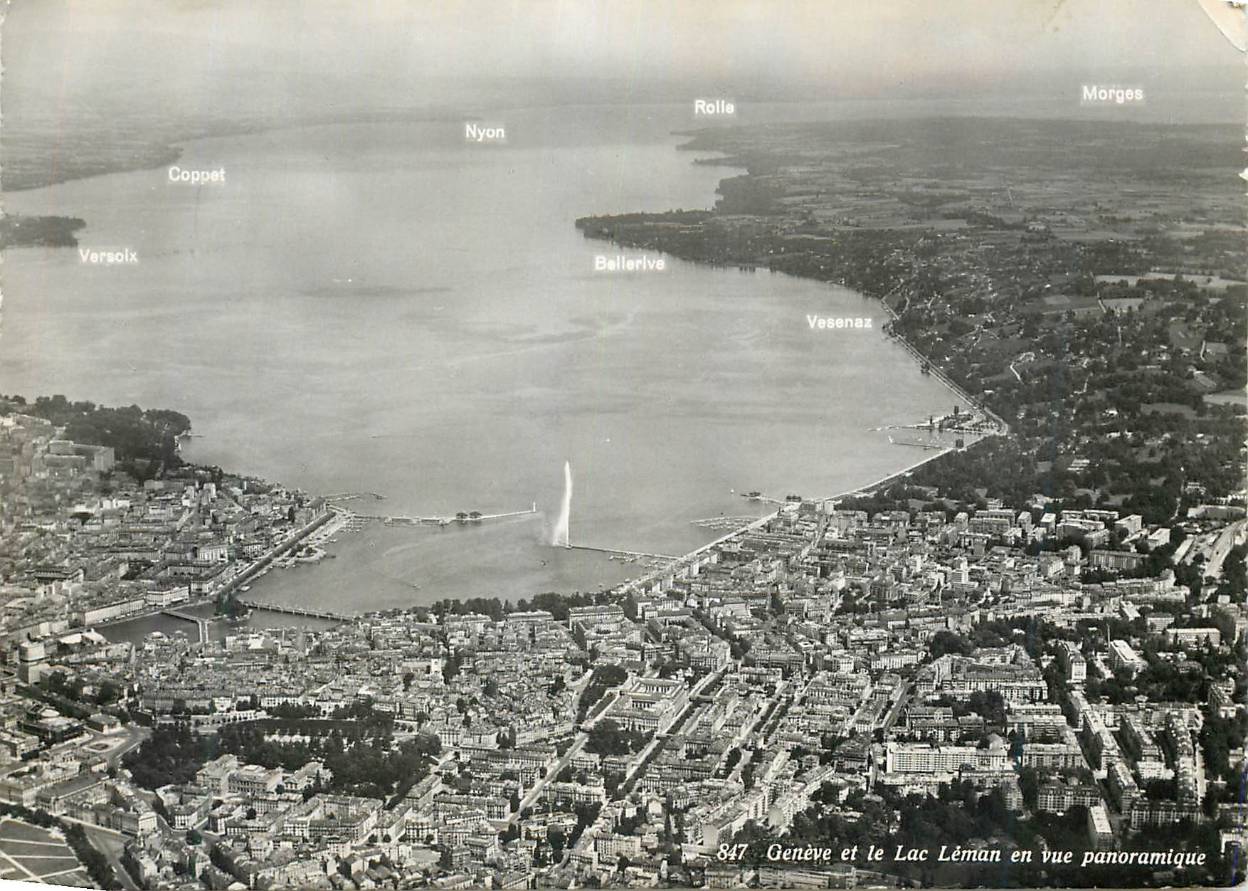 CPM Geneve et le lac Leman en vue panoramique