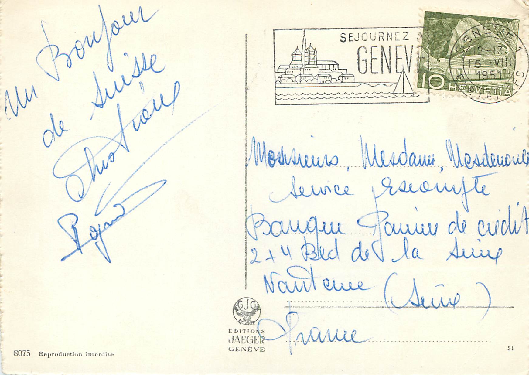 CPM Geneve — Verso