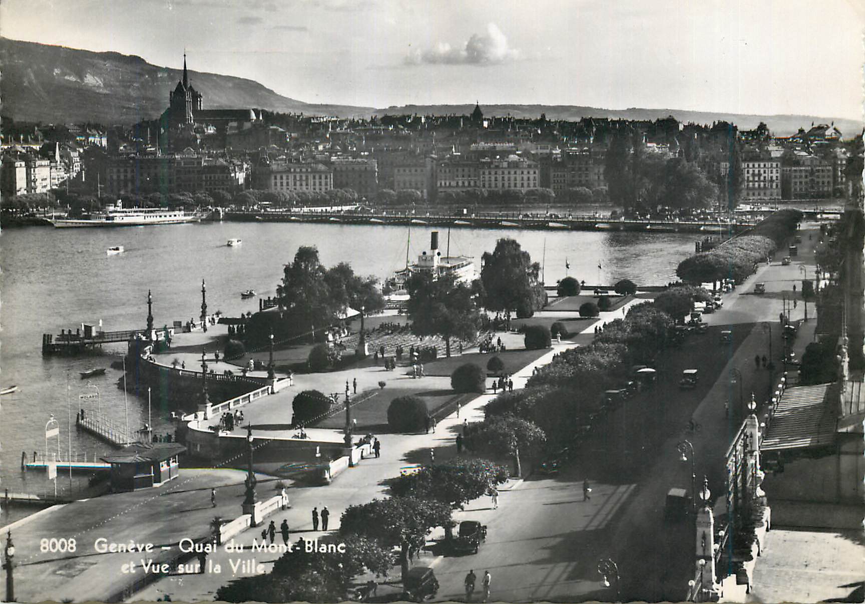 CPM Geneve Quai du Mont-Blanc et Vue sur la Ville