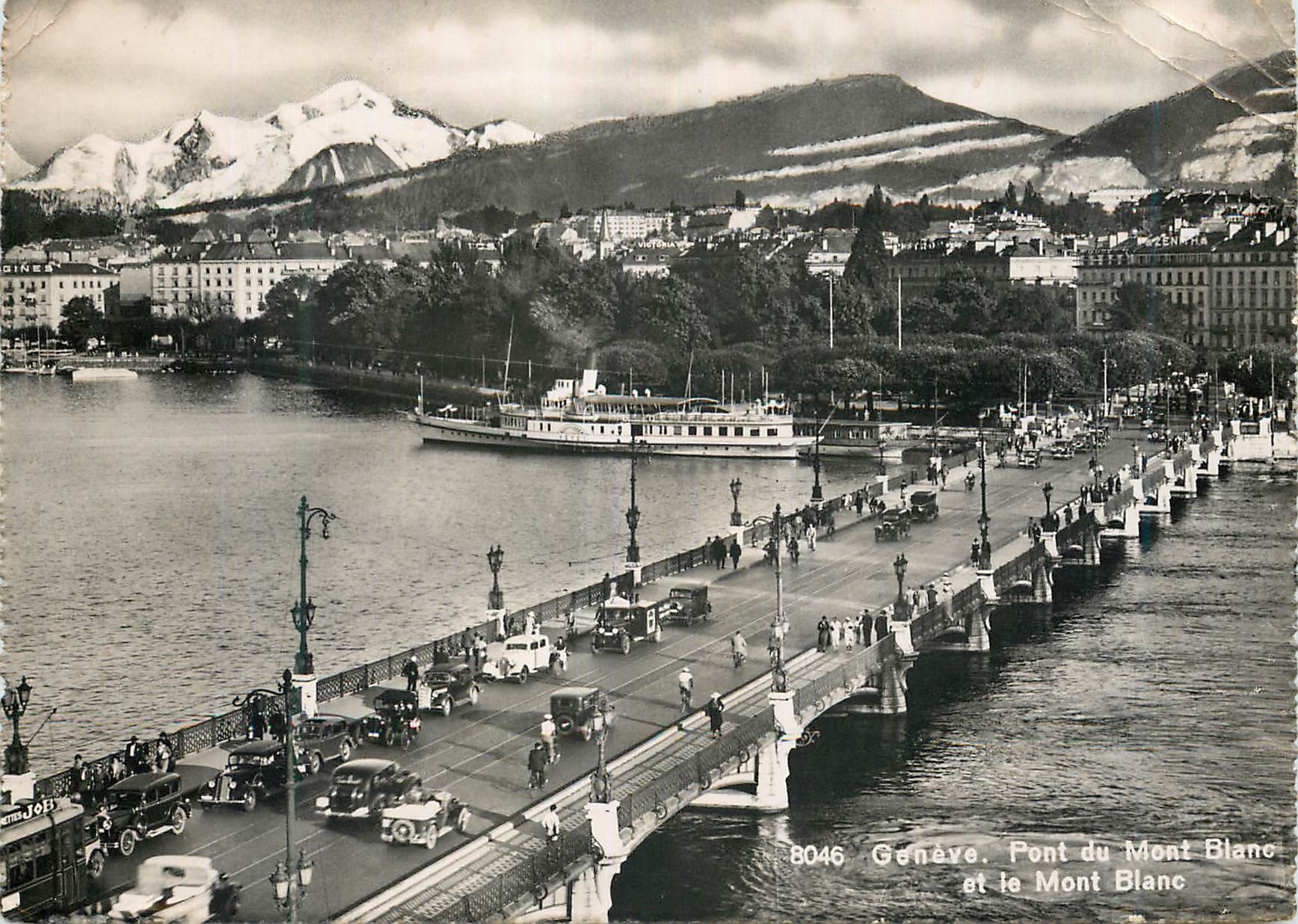 CPM Geneve Pont du Mont-Blanc et le Mont-Blanc