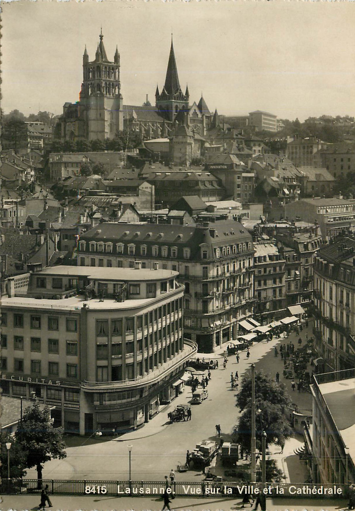 CPM Lausanne (Suisse) Vue sur la Ville et la Cathedrale