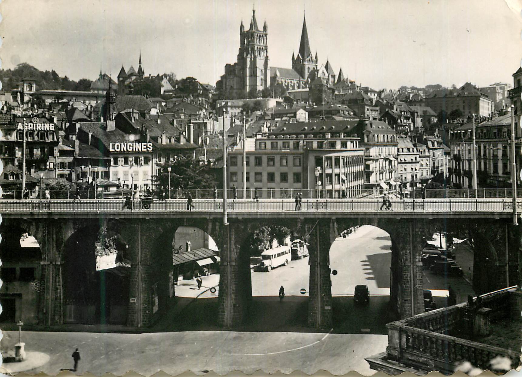CPM Lausanne Grand-Pont et Vue generale
