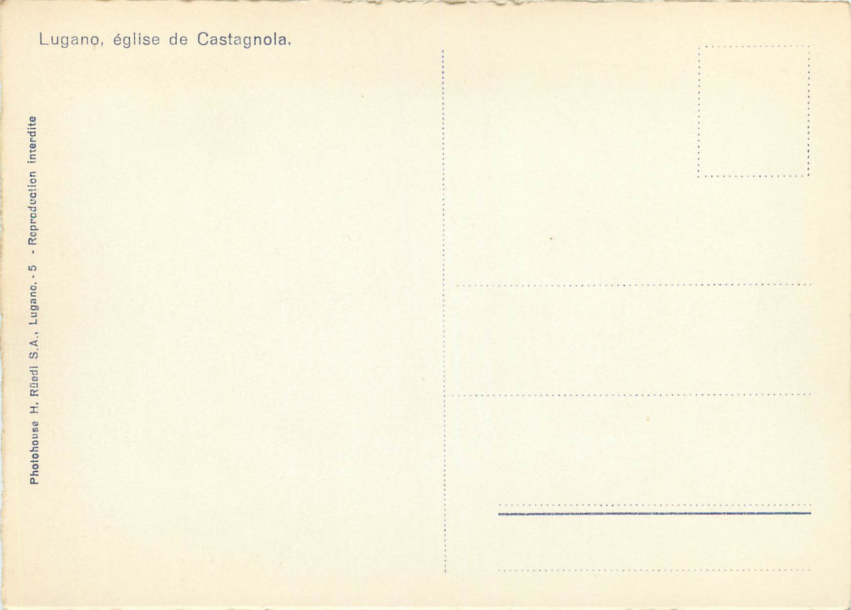 CPM Lugano eglise de Castagnola — Rückseite