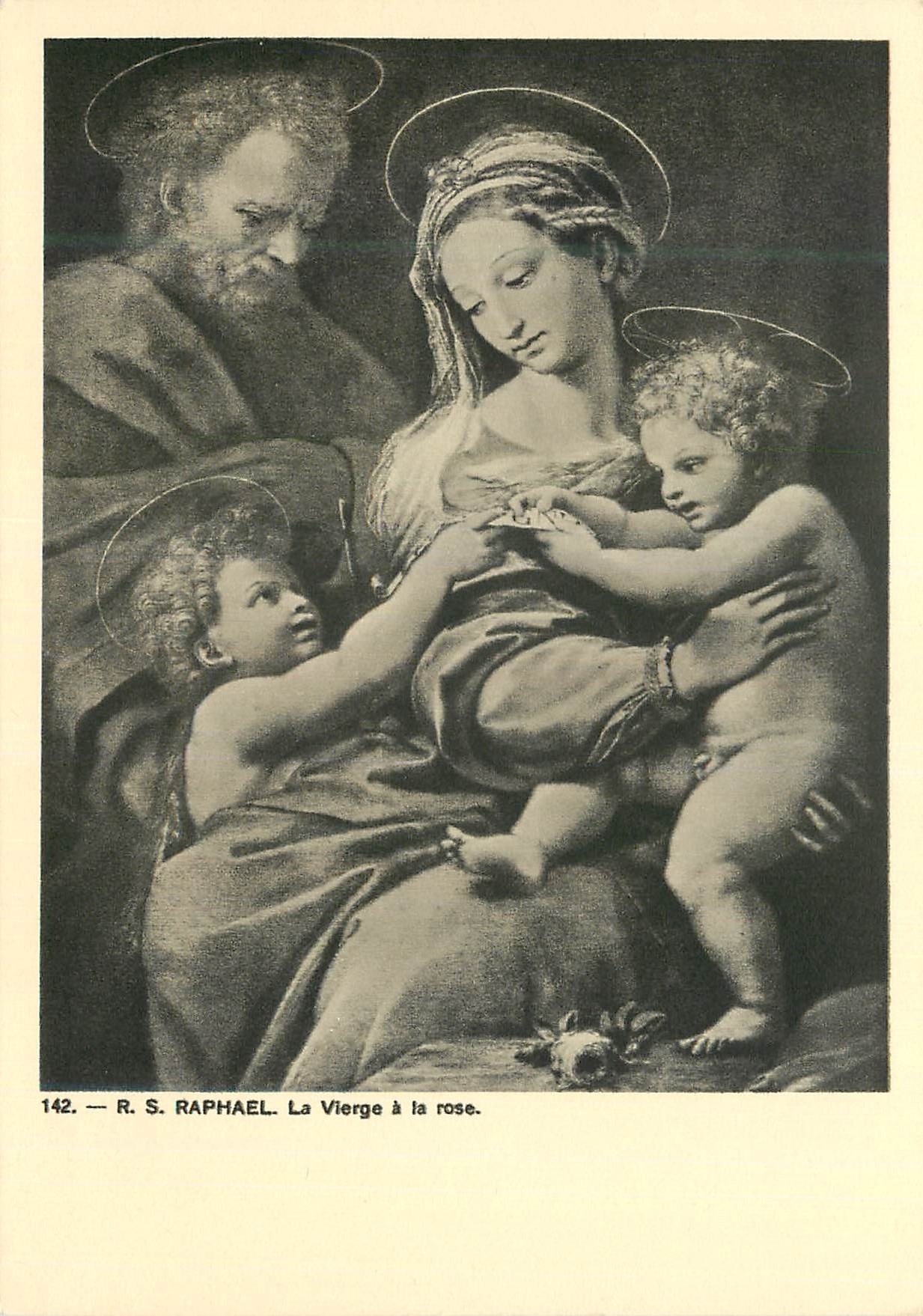 CPM R S Raphael La Vierge a la rose