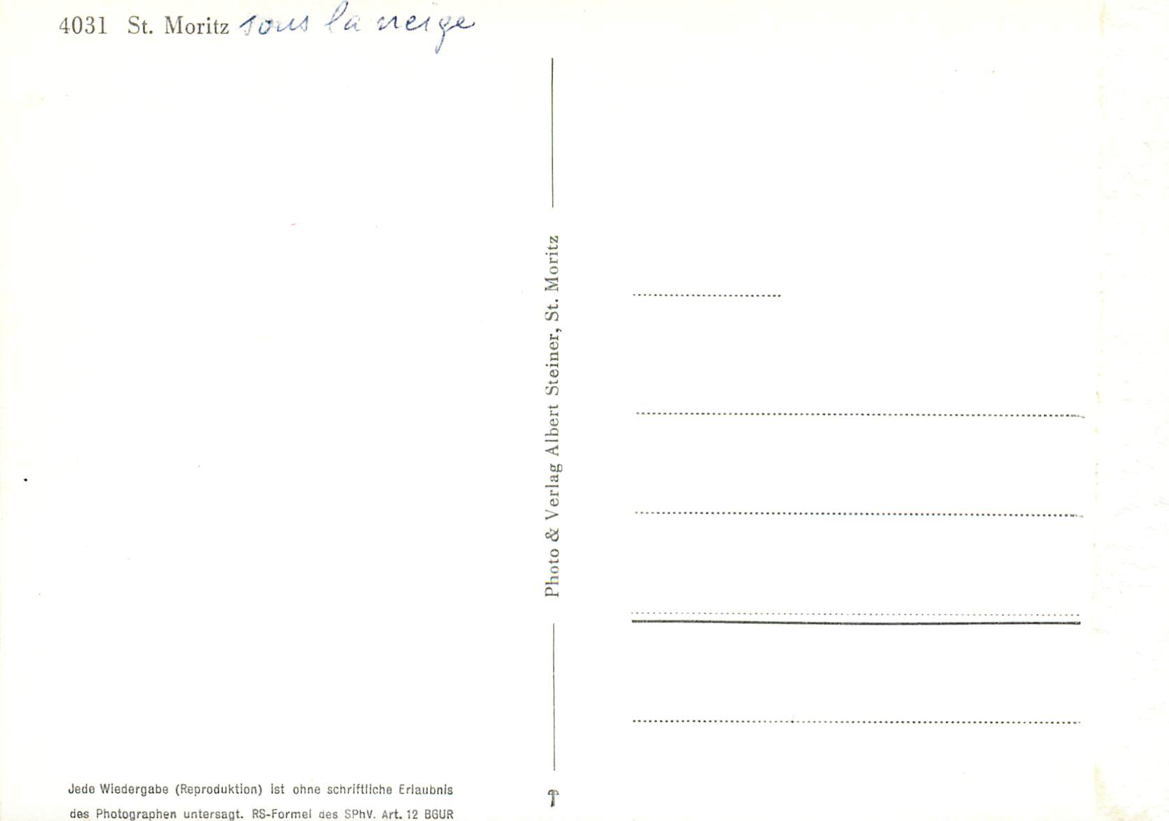 CPM St Moritz — Rückseite