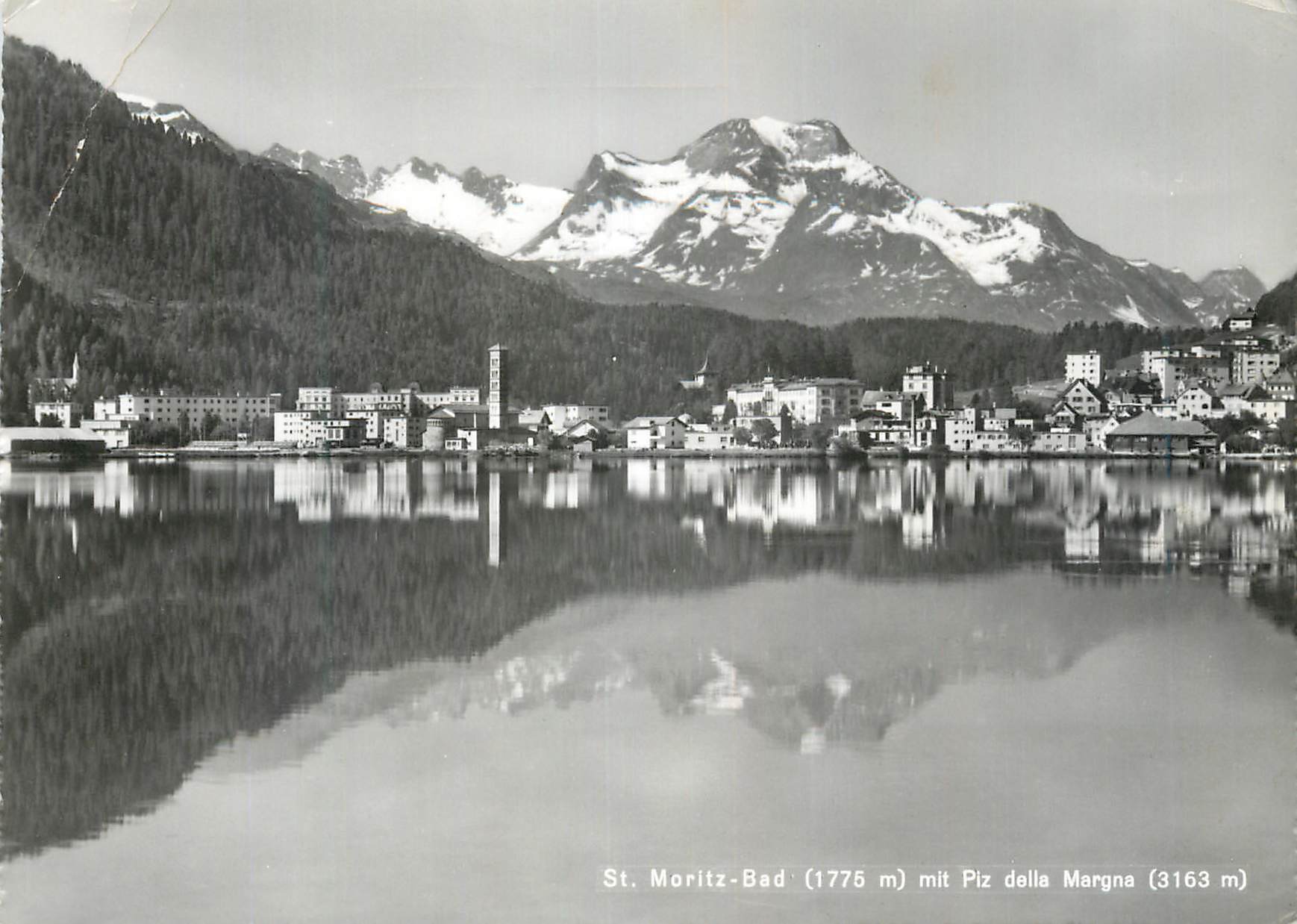 CPM St Moritz Bad (1776 m) mit Plz dalla Margna (3163 m)
