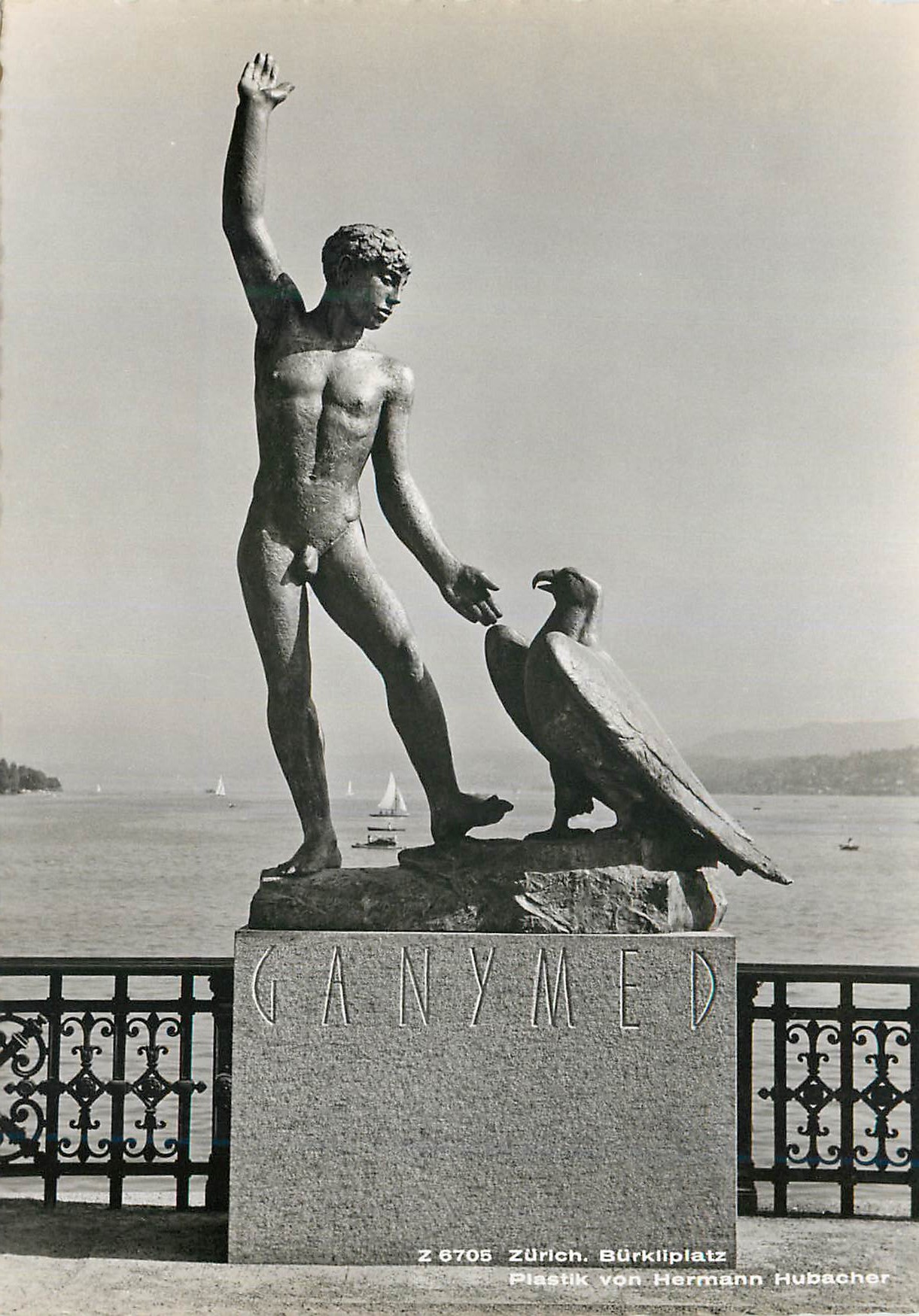 Ganymède — statue de Hermann Hubacher — Zürich, Bürkliplatz