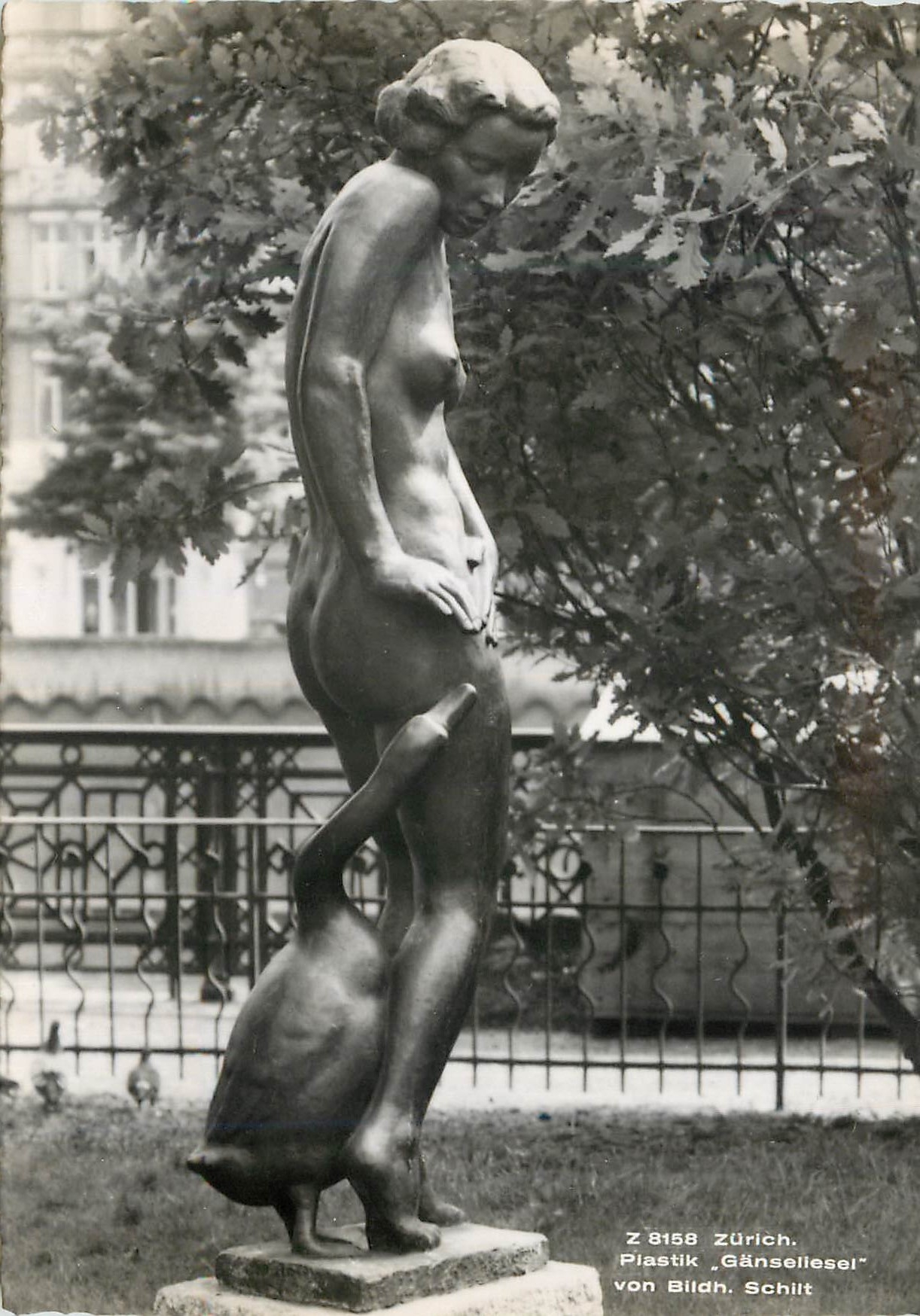 Statue du « Gänseleisel » — Zurich — édition Z 8158 par B. Schilt
