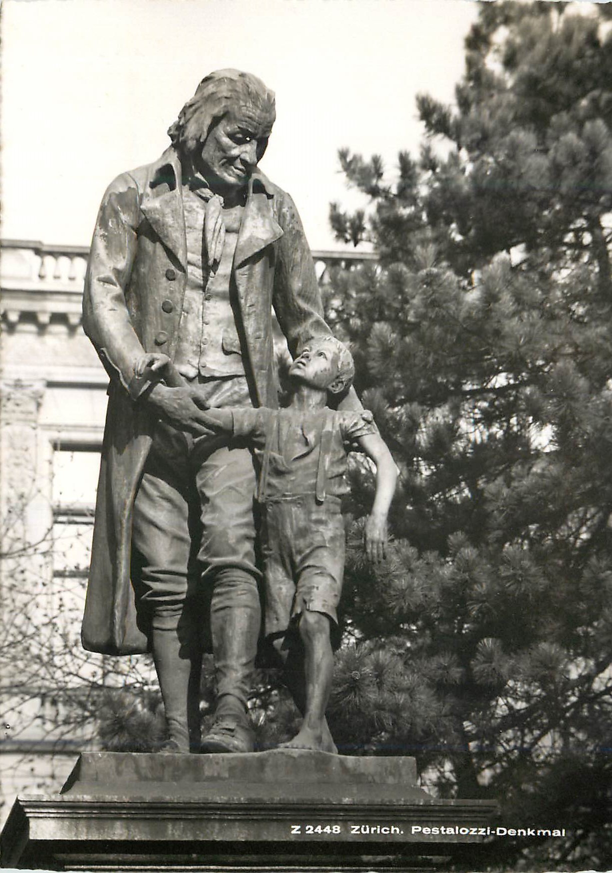 Zurich — Statue de Pestalozzi — Verlag Beringer & Pampaluchi